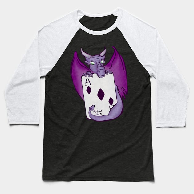 Demisexual Pride Subtle Ace of Diamonds Dragon Baseball T-Shirt by Athene Art